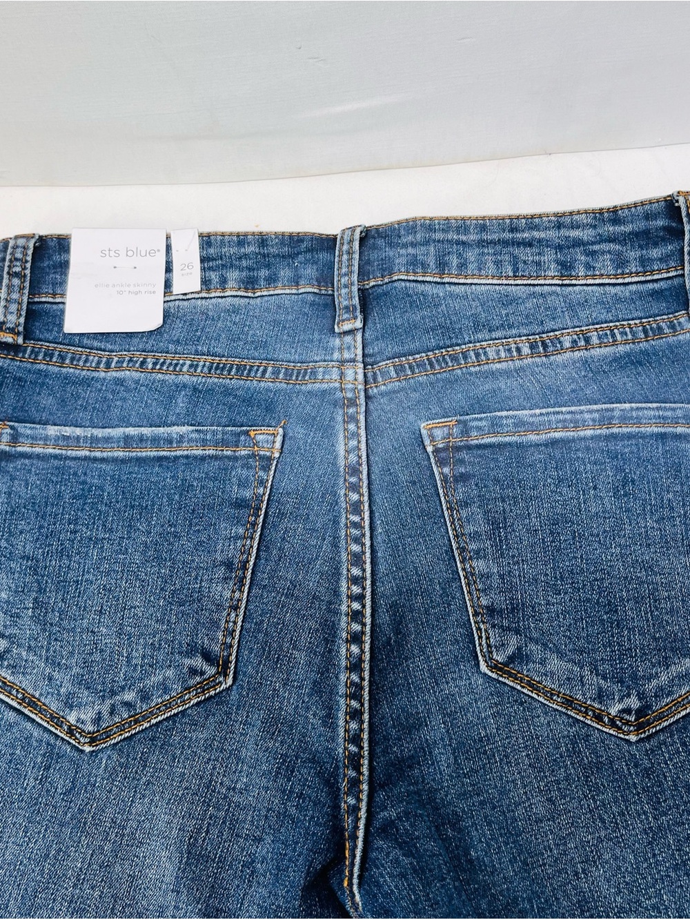 STS Blue High-Rise Mid Wash Back-Pocket Jeans